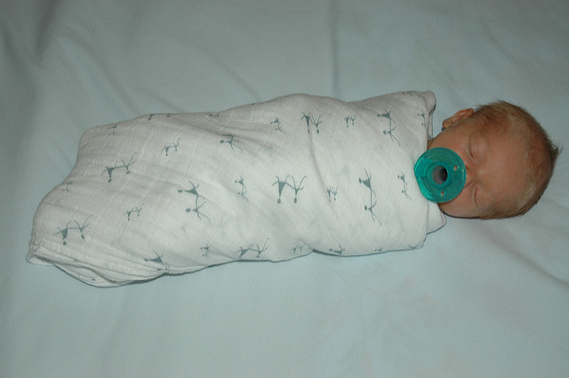 Tight swaddle for a baby