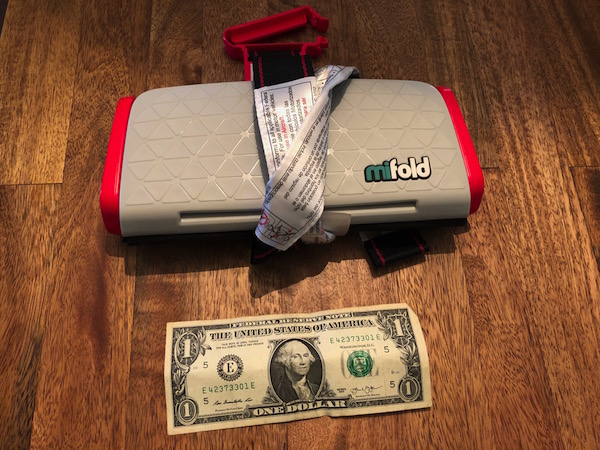 Mifold booster seat size