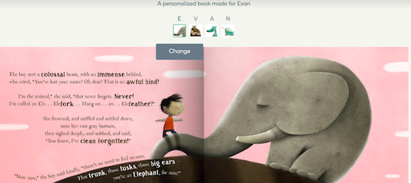 Wonderbly book preview